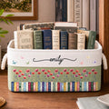 Custom Storage Basket - Personalized Bookish Gifts For Book Lovers, Bookworms, Readers - Bloom In Your Own Way